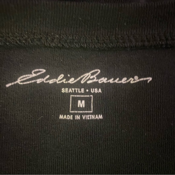 Eddie Bauer Black Fitted Short Sleeve T-Shirt GUC M - Picture 3 of 4